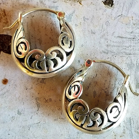 Silpada Sterling Silver Filigree Earrings - Picture 7 of 11